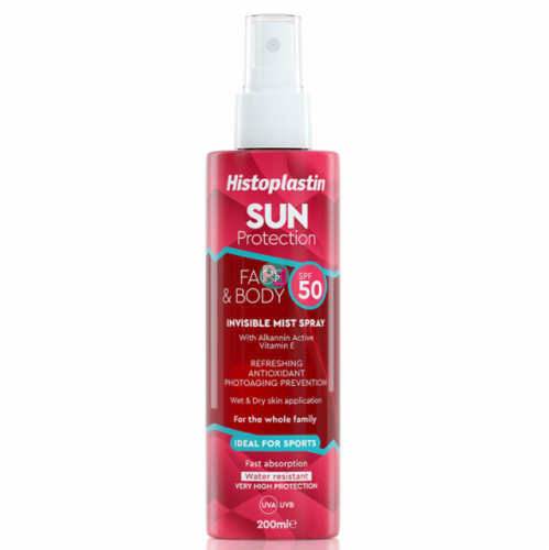 Histoplastin Sun Protection Face & Body Invisible Mist Spray SPF50 200ml