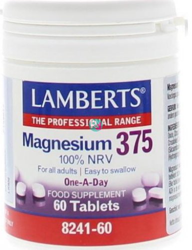 Lamberts Magnesium 375, 60 tabs.