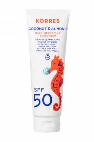 Korres Coconut & Almond Kids Sensitive Sunscreen SPF50, 250ml.