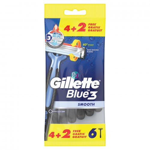 Gilette Blue 3 Smooth 4+2 Disposable Razors