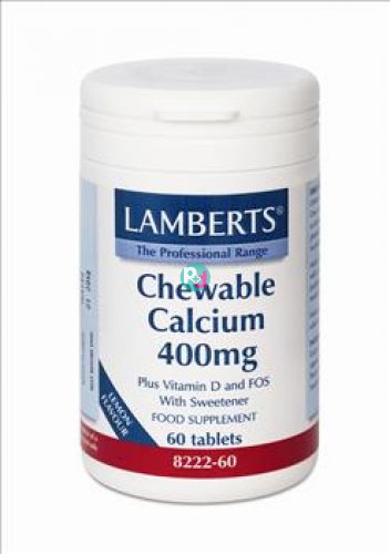 Lamberts Chewable Calcium 400mg 60tabl