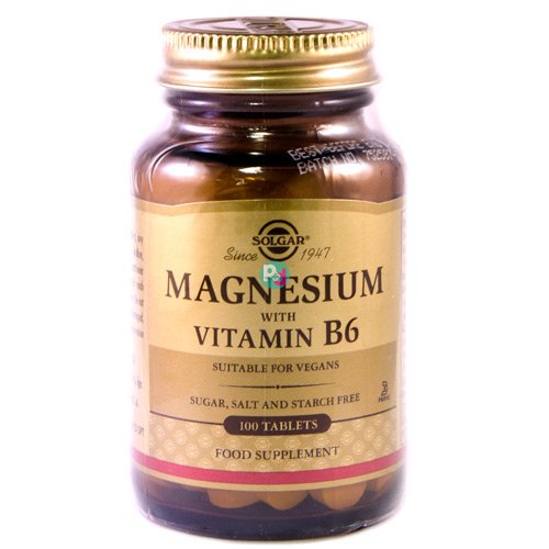 Solgar Magnesium With Vitamin B6 100Tabs