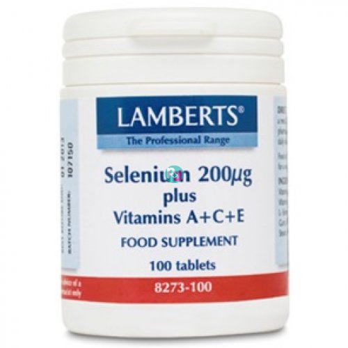 Lamberts Selenium 200mg Plus Vitamins A+C+E 100Tabs