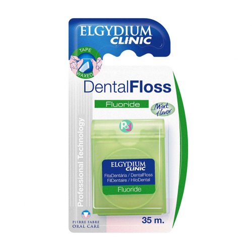 Elgydium Dental Floss Fluoride Tape Waxed 35m