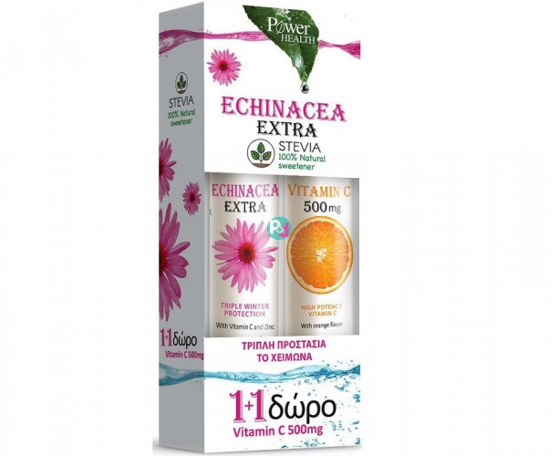 Power Health Echinacea Extra 24 Αναβράζοντα Δισκία + Δώρο Vitamin C 500mg 20 Αναβράζοντα Δισκία