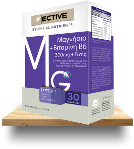 Fective Magnesium 300mg + Vitamin B6 5mg 30 Tablets