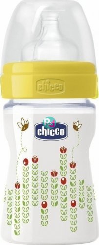 Chicco Well-Being Plastic Bottle Silicone 0m+ 150 ml