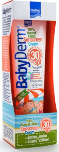 BabyDerm Sunscreen Cream Face & Body Infants & Children Spf30 – 100% Natural Filters 300ml