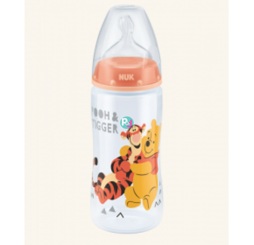 Nuk First Choice+ Winnie Silicone Teat PP Feeding Bottle For 0-6 Months Medium Flow 300ml