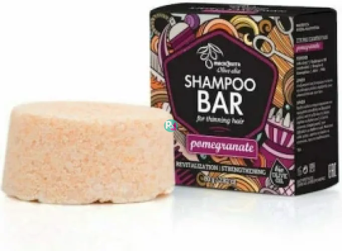  Macrovita Shampoo Bar Solid Pomegranate for Thin & Weak Hair 80g