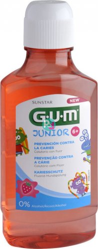 Gum Junior Στοματικό Διάλυμα 6+ Με Φράουλα 300ml