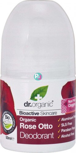Dr. Organic Rose Otto Roll-On 50ml