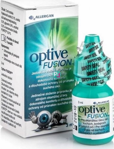 Allergan Optive Fusion Eyedrops Οφθαλμικές Σταγόνες, 3ml