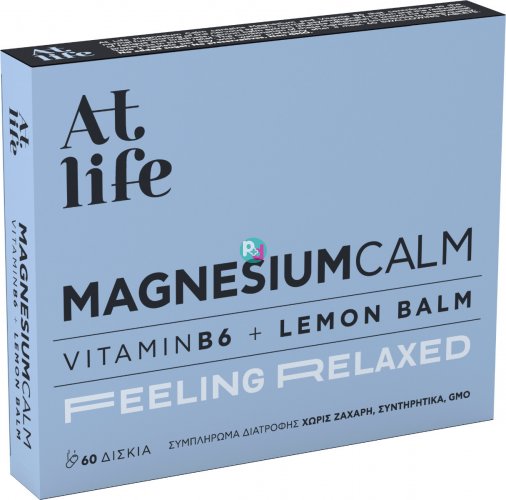 At Life Magnesium Calm Vitamin B6 + Lemon Balm 60Tabs