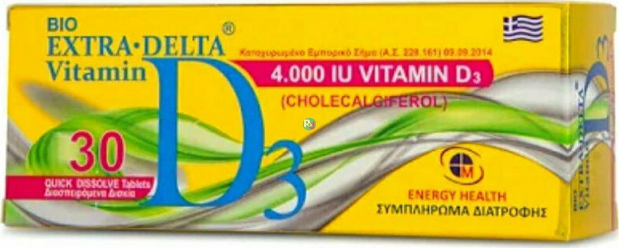 Extra Delta Vitamin D3 4000iu 30 tablets