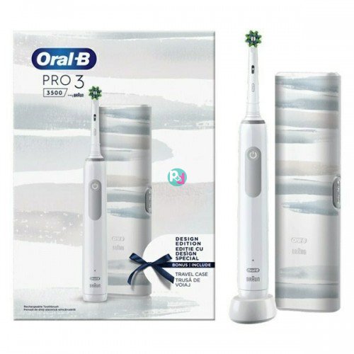 Oral-B Pro 3500 Design Edition White Ηλεκτρική Οδοντόβουρτσα 1τμχ