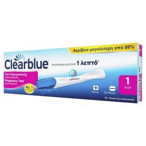 Clearblue Τεστ Εγκυμοσύνης Γρήγορης Ανίχνευσης 1 τεστ