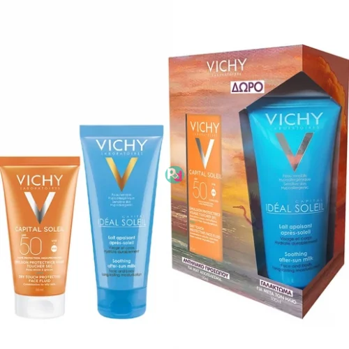 Vichy Capital Soleil Λεπτόρρευστο Αντηλιακό Προσώπου Ματ SPF50 50ml + Δώρο After Sun Milk 100ml