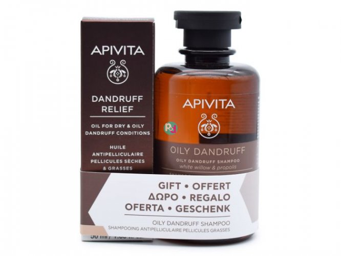 Apivita Promo Dandruff Relief Oil 50ml & Oily Dandruff Shampoo 250ml