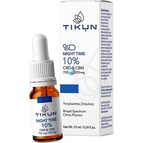 Tikun Night Time 10% Υπογλώσσιες Σταγόνες 10ml
