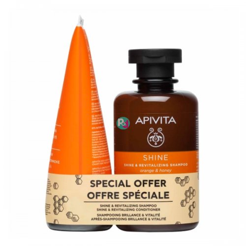 Apivita Shine Promo Shampoo 250ml & Shine & Revitalizing Cream 150ml