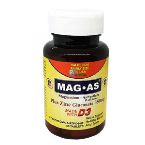 Medichrom MAG-AS Plus Zinc Gluconate 60 Tablets