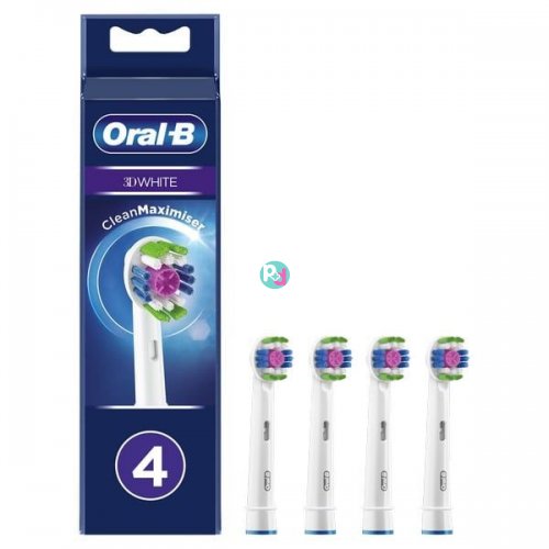 Oral-B 3D White CleanMaximiser Spare Brushing Heads 4 pcs