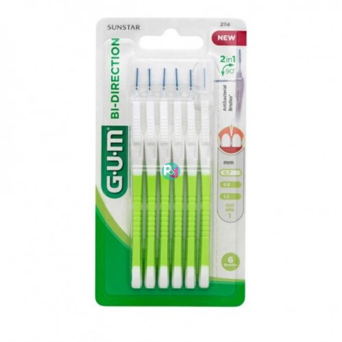 Gum Bi-Direction Interdental brushes 6pcs