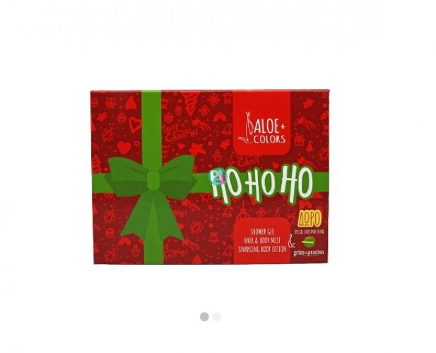 Aloe + Colors Ho Ho Ho Gift Box και Special Christmas Blend Grizo & Prasino Τσάι