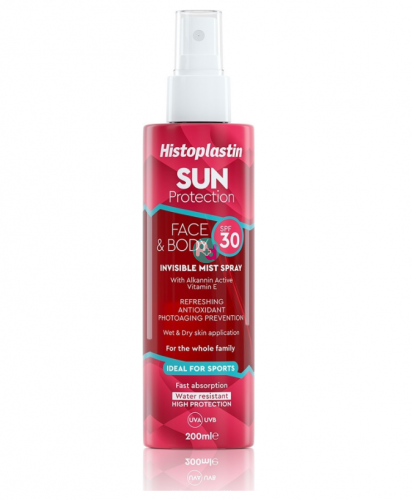Histoplastin Sun Protection Face & Body Invisible Mist Spray SPF30 200ml