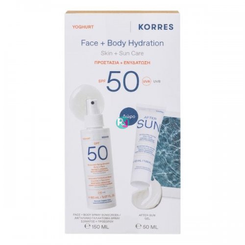 Korres Yoghurt Face + Body Hydration Spray SPF50 150ml + Δώρο After Sun 50ml