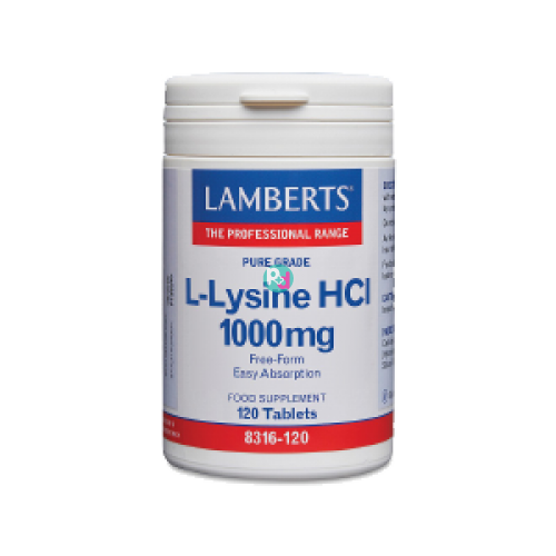 Lamberts L-Lysine HCI 1000mg 120Tabs
