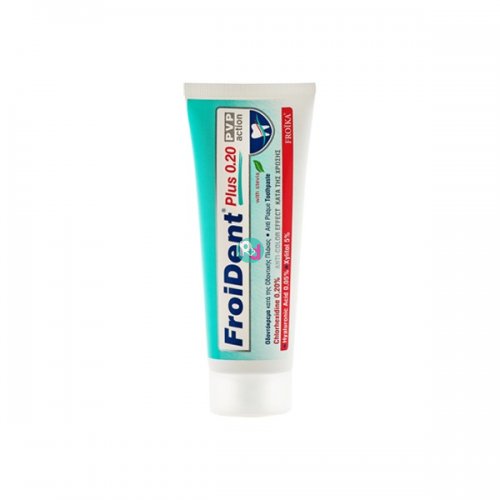 FroiDent Plus 0.20 PVP Action Anti-Plaque/Anti-Stain Stevia Toothpaste 75ml