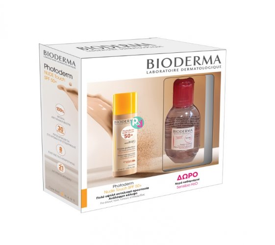 Bioderma Promo Photoderm Nude Touch with Color Light SPF50, 40ml. + Sensibio Micellaire 100ml. for free
