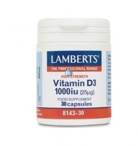 Lamberts Vitamin D3 1000iu 25mg 30caps