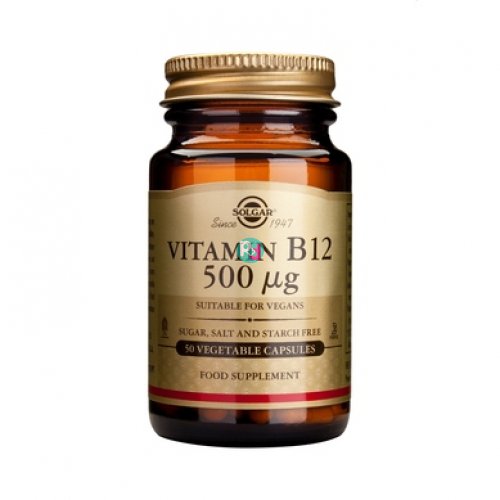Solgar Vitamin B12 500μg.-ΒιταμίνηB12- 50caps