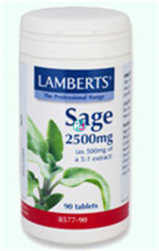Lamberts Sage 2500mg 90Tabs (Φασκόμηλο)