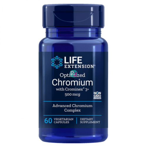 Life Extension Optimized Chromiym With Crominex 3+ 500mg 60Caps