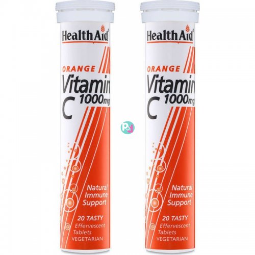 Health Aid Vitamin C 1000mg 20 Aναβράζουσες Ταμπλέτες 1+1
