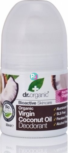 Dr. Organic Virgin Coconut Oil Deodorant Roll-on 50ml