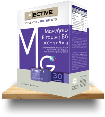 Fective Magnesium 300mg + Vitamin B6 5mg 30 Tablets