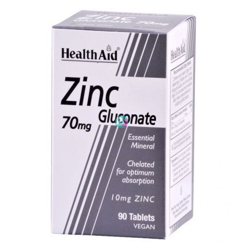 Health Aid Ψευδάργυρος Zinc Gluconate 70mg 90 tabs