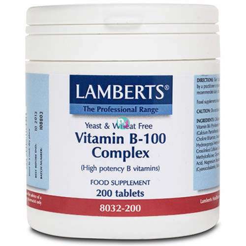 Lamberts Vitamin B-100 Complex 200Tabs