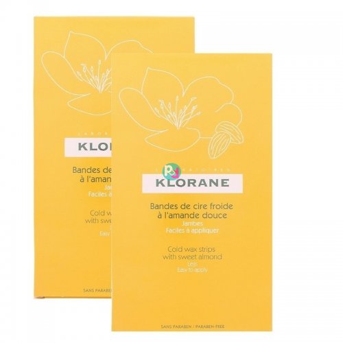 Klorane Hair Removal Cold Wax Strips 2X6 Large Double Strips
