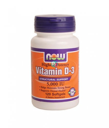 Now Vitamin D-3 5.000 iu 120 Softgels 