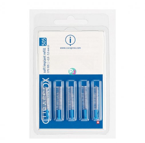 Curaprox Soft Implant Refill Interdental Brushes CPS 505 2.0-5.5mm 5 Pcs