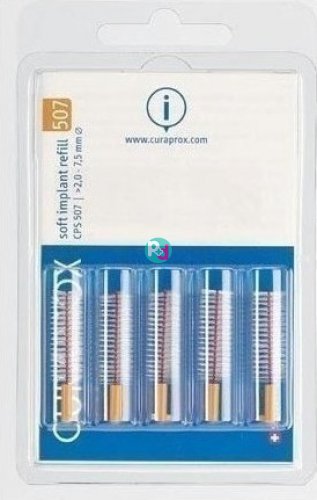 Curaprox Soft Implant Refill Interdental Brushes CPS 507 2.0-7.5mm 5 Pcs