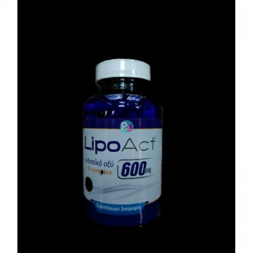 LipoAct A-Lipoic Acid & B-Complex 600mg 60 Caps