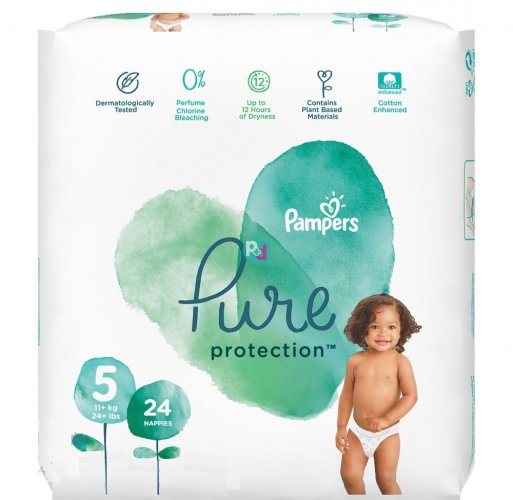 Pampers Pure Protection No 5 για 11+ kg 24 τεμάχια