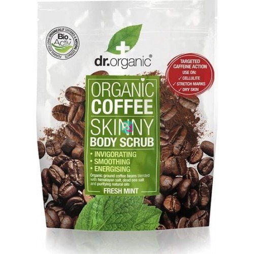 Dr.Organic Organic Coffee Skinny Body Scrub With Fresh Mint 200gr 